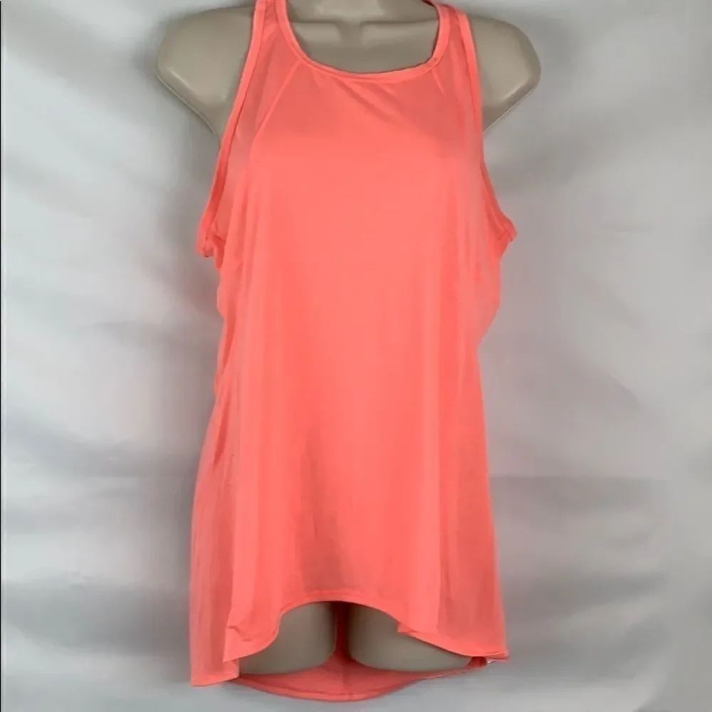 Athleta Neon pink salmon racer back tank top